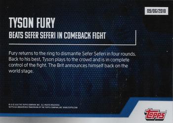 2020 Topps On-Demand Tyson Fury Autograph Edition #NNO Beats Sefer Seferi in Comeback Fight Back