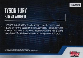 2020 Topps On-Demand Tyson Fury Autograph Edition #NNO Fury vs Wilder II Back