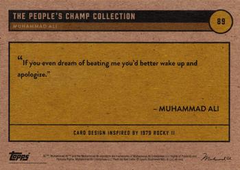 2021 Topps Muhammad Ali The People's Champ #89 Muhammad Ali Back