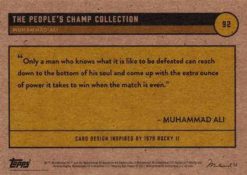 2021 Topps Muhammad Ali The People's Champ #92 Muhammad Ali Back