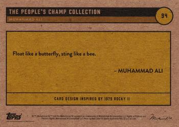 2021 Topps Muhammad Ali The People's Champ #94 Muhammad Ali Back