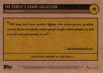 2021 Topps Muhammad Ali The People's Champ #98 Muhammad Ali Back