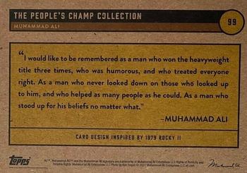 2021 Topps Muhammad Ali The People's Champ #99 Muhammad Ali Back