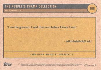 2021 Topps Muhammad Ali The People's Champ #100 Muhammad Ali Back