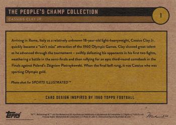2021 Topps Muhammad Ali The People's Champ - Red #1 Cassius Clay Jr. Back