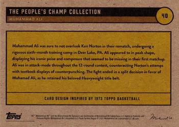 2021 Topps Muhammad Ali The People's Champ - Red #40 Muhammad Ali Back