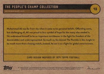 2021 Topps Muhammad Ali The People's Champ - Red #48 Muhammad Ali Back
