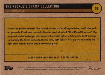 2021 Topps Muhammad Ali The People's Champ - Red #58 Muhammad Ali Back