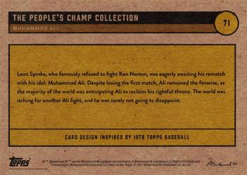 2021 Topps Muhammad Ali The People's Champ - Red #71 Muhammad Ali Back
