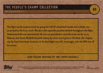 2021 Topps Muhammad Ali The People's Champ - Red #80 Muhammad Ali Back