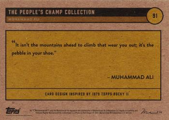 2021 Topps Muhammad Ali The People's Champ - Red #91 Muhammad Ali Back