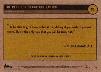 2021 Topps Muhammad Ali The People's Champ - Red #93 Muhammad Ali Back