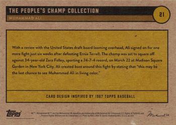 2021 Topps Muhammad Ali The People's Champ - Silver #21 Muhammad Ali Back