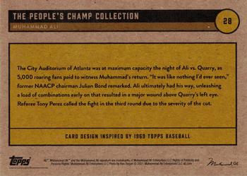 2021 Topps Muhammad Ali The People's Champ - Silver #28 Muhammad Ali Back