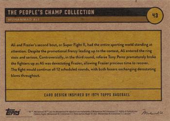 2021 Topps Muhammad Ali The People's Champ - Silver #43 Muhammad Ali Back
