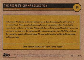 2021 Topps Muhammad Ali The People's Champ - Silver #54 Muhammad Ali Back