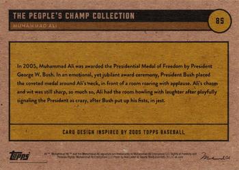 2021 Topps Muhammad Ali The People's Champ - Silver #85 Muhammad Ali Back