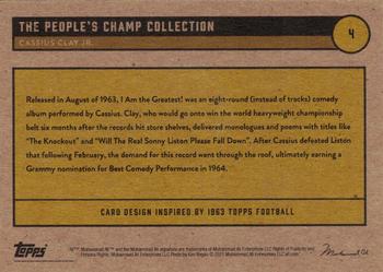 2021 Topps Muhammad Ali The People's Champ - Yellow Gold #4 Cassius Clay Jr. Back