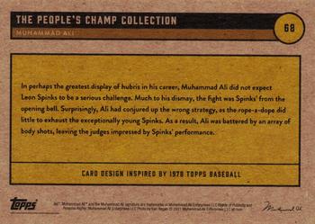 2021 Topps Muhammad Ali The People's Champ - Yellow Gold #68 Muhammad Ali Back