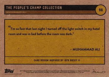 2021 Topps Muhammad Ali The People's Champ - Yellow Gold #96 Muhammad Ali Back