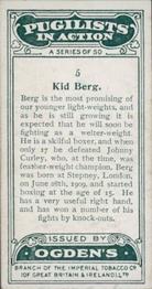 1928 Ogden's Pugilists in Action #5 Kid Berg Back