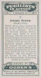 1928 Ogden's Pugilists in Action #7 Hamilton Johnny Brown Back
