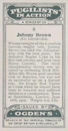 1928 Ogden's Pugilists in Action #8 Johnny Brown Back