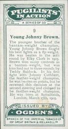 1928 Ogden's Pugilists in Action #9 Young Johnny Brown Back