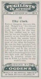 1928 Ogden's Pugilists in Action #10 Elky Clark Back