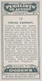 1928 Ogden's Pugilists in Action #13 Johnny Cuthbert Back