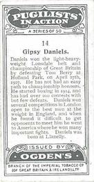 1928 Ogden's Pugilists in Action #14 Gipsy Daniels Back