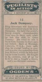 1928 Ogden's Pugilists in Action #15 Jack Dempsey Back