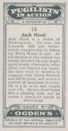 1928 Ogden's Pugilists in Action #19 Jack Hood Back