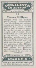 1928 Ogden's Pugilists in Action #28 Tommy Milligan Back