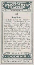 1928 Ogden's Pugilists in Action #33 Paolino Back