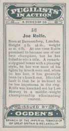 1928 Ogden's Pugilists in Action #36 Joe Rolfe Back