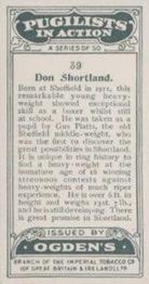 1928 Ogden's Pugilists in Action #39 Don Shortland Back