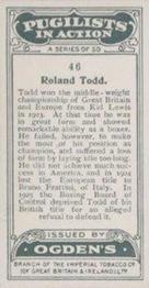 1928 Ogden's Pugilists in Action #46 Roland Todd Back