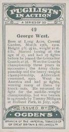 1928 Ogden's Pugilists in Action #49 George West Back