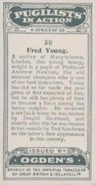 1928 Ogden's Pugilists in Action #50 Fred Young Back