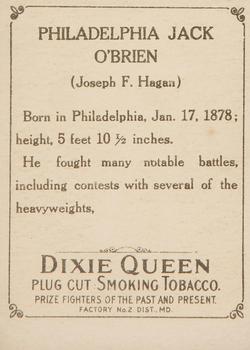 1910 Dixie Queen Prizefighters of the Past and Present T223 #NNO Jack O’Brien Back