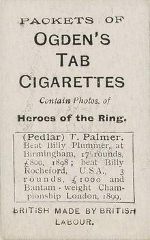 1901 Ogden's Heroes of the Ring #NNO Pedler Palmer Back