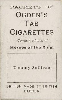 1901 Ogden's Heroes of the Ring #NNO Tommy Sullivan Back