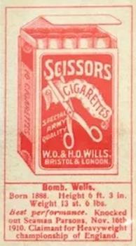 1911 Scissors Boxers #NNO Bombardier Wells Back