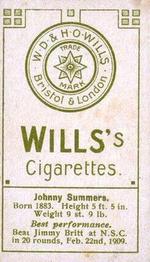 1911 Wills's Boxers (Green Stars & Circle Back) #NNO Johnny Summers Back