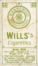 1911 Wills's Boxers (Green Stars & Circle Back) #NNO Bombardier Wells Back