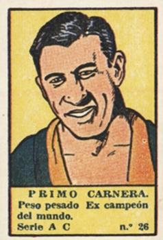 1941 Editorial Valenciana Boxeadores #26 Primo Carnera Front