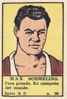 1941 Editorial Valenciana Boxeadores #36 Max Schmeling Front