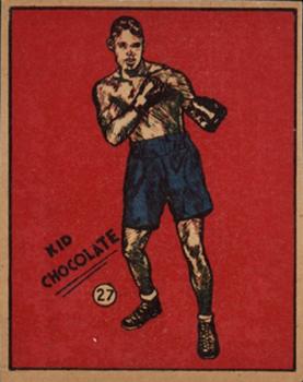 1938 American Sweets Knockout Bubble Gum NX5 #27 Kid Chocolate Front