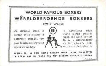 1935 United Tobacco World Famous Boxers #66 Jimmy Walsh Back